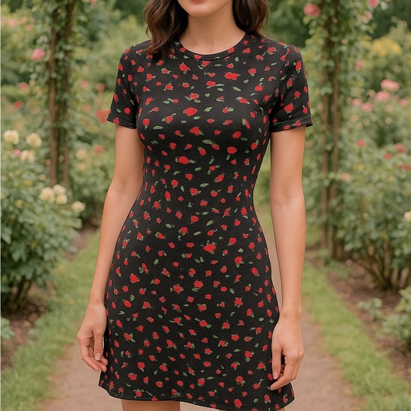 🌹 Princess Polly Sheer Mesh Floral Bodycon Mini Dress – Size 4 (US) - Picture 1 of 14